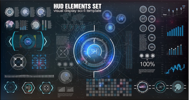 Design moderno do painel do hud