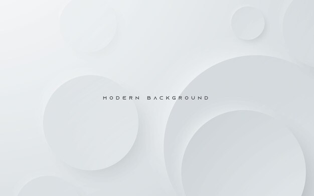 Design moderno e abstrato com fundo prateado claro e elegante forma de círculo