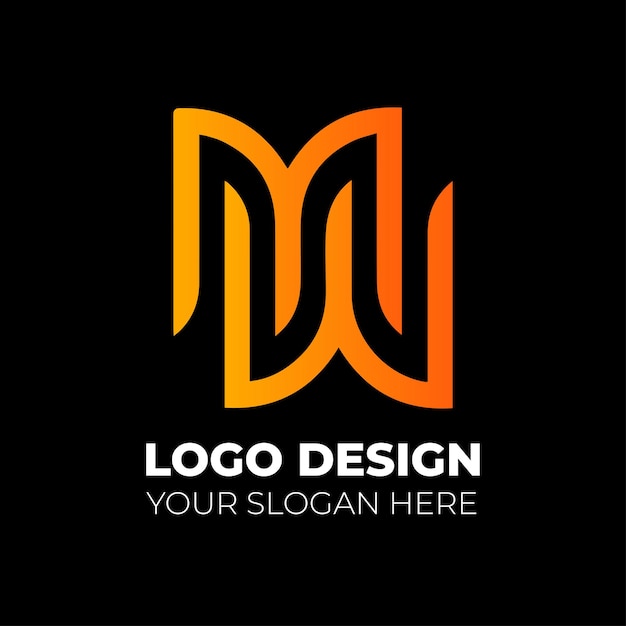 Vetor design moderno e bonito do logotipo do monograma simples