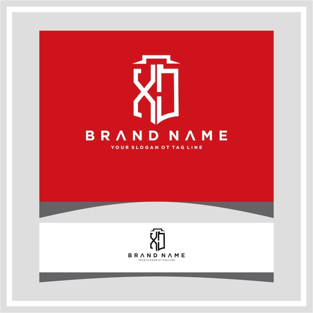 design moderno e exclusivo de logotipo de carta xc corporativa
