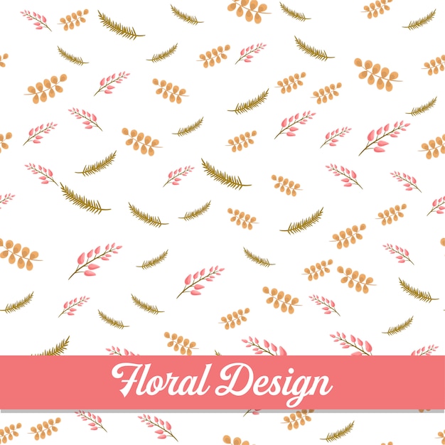 Design padrão floral com bagas