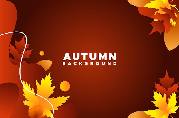 Design plano de fundo de folhas de outono