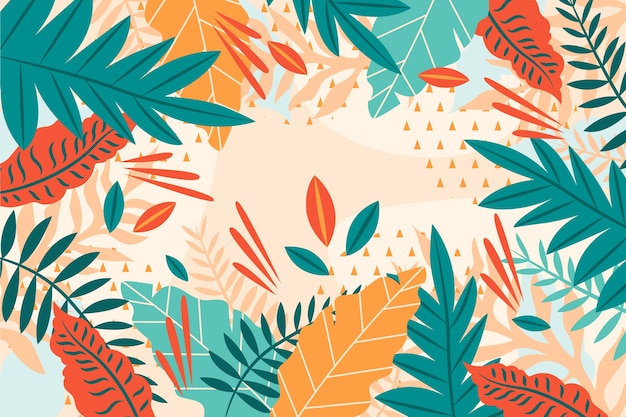 Design plano de fundo floral tropical