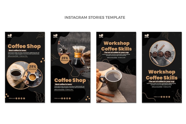 Design plano de histórias de comida no Instagram