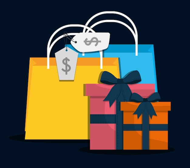 Design plano de ícone comercial, ilustração vetorial