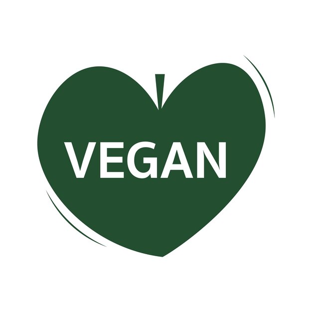 Design plano de logotipo de monograma de amante vegano