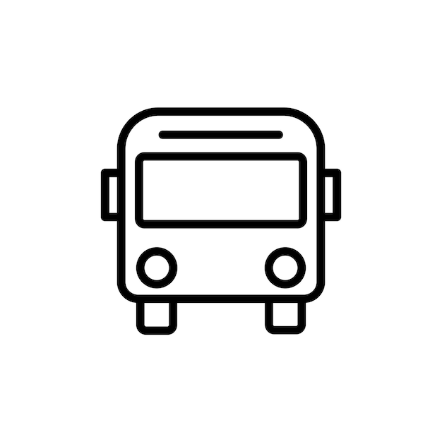 Design plano de modelo de vetor de ícone de ônibus