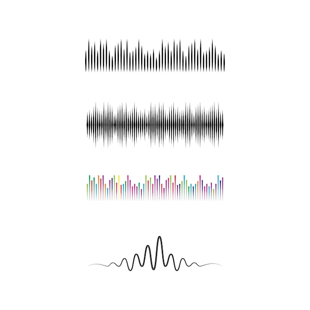 Design plano de vetor de ícone de música Soundwave