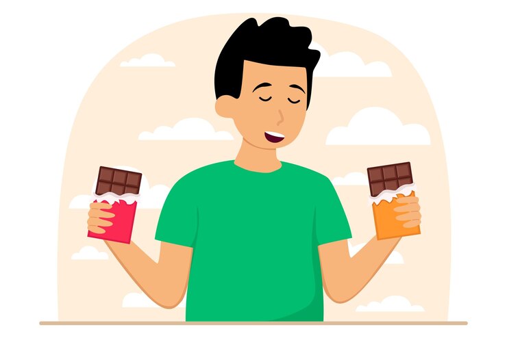 Vetor design plano do dia mundial do chocolate