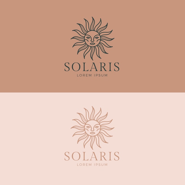 Design plano do logotipo do sol