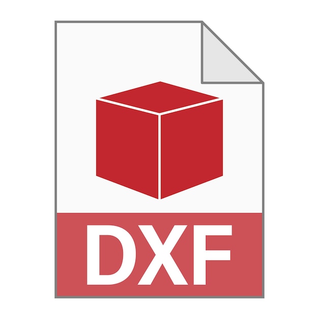 Design plano moderno de ícone de arquivo dxf para web estilo simples