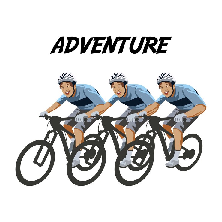Vetor design plano vetorial de ilustração de bicicleta de corrida