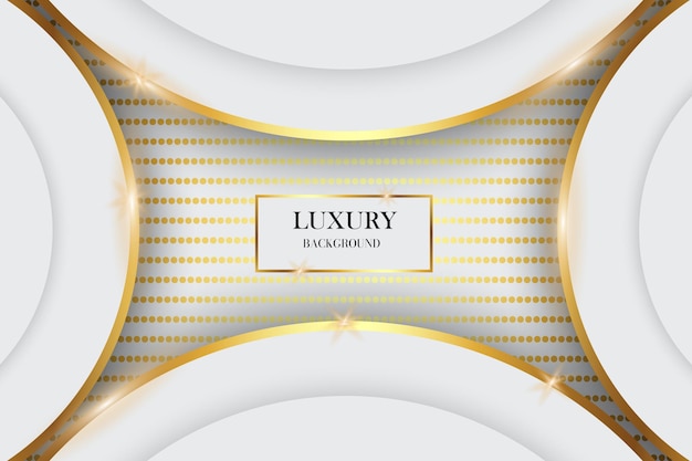 Design Premium de Luxo Círculo Dourado Fundo Branco