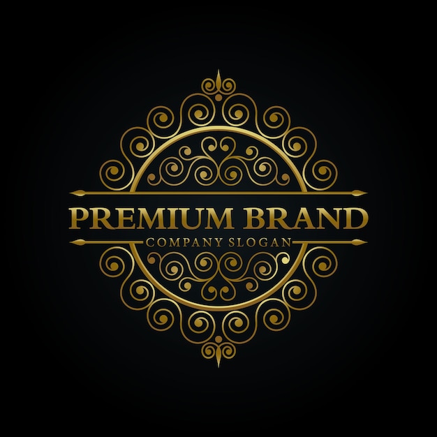Vetor design premium de modelo de logotipo de luxo