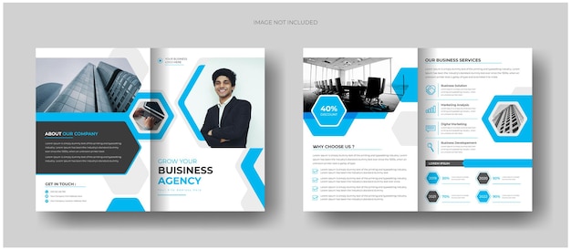 Design profissional de layout de modelo de brochura comercial a4 para o seu negócio.