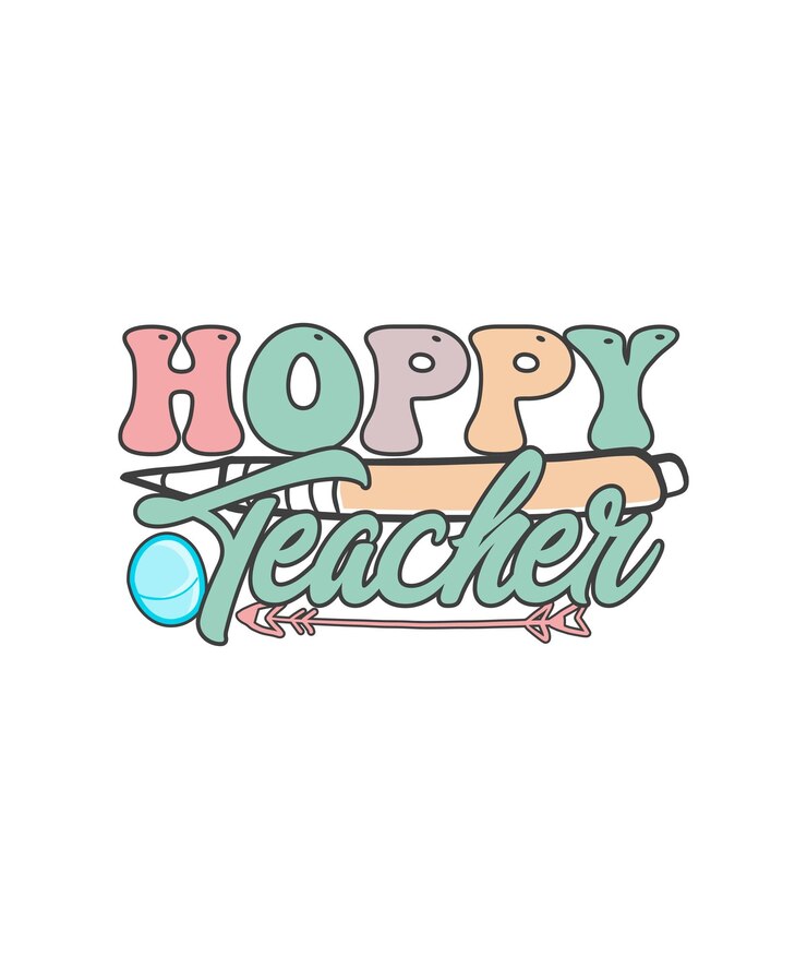 Vetor design retrô de camiseta de páscoa professor hoppy