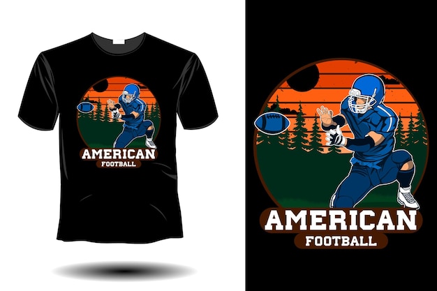 Design retro vintage de futebol americano