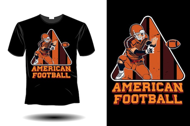 Design retro vintage de futebol americano