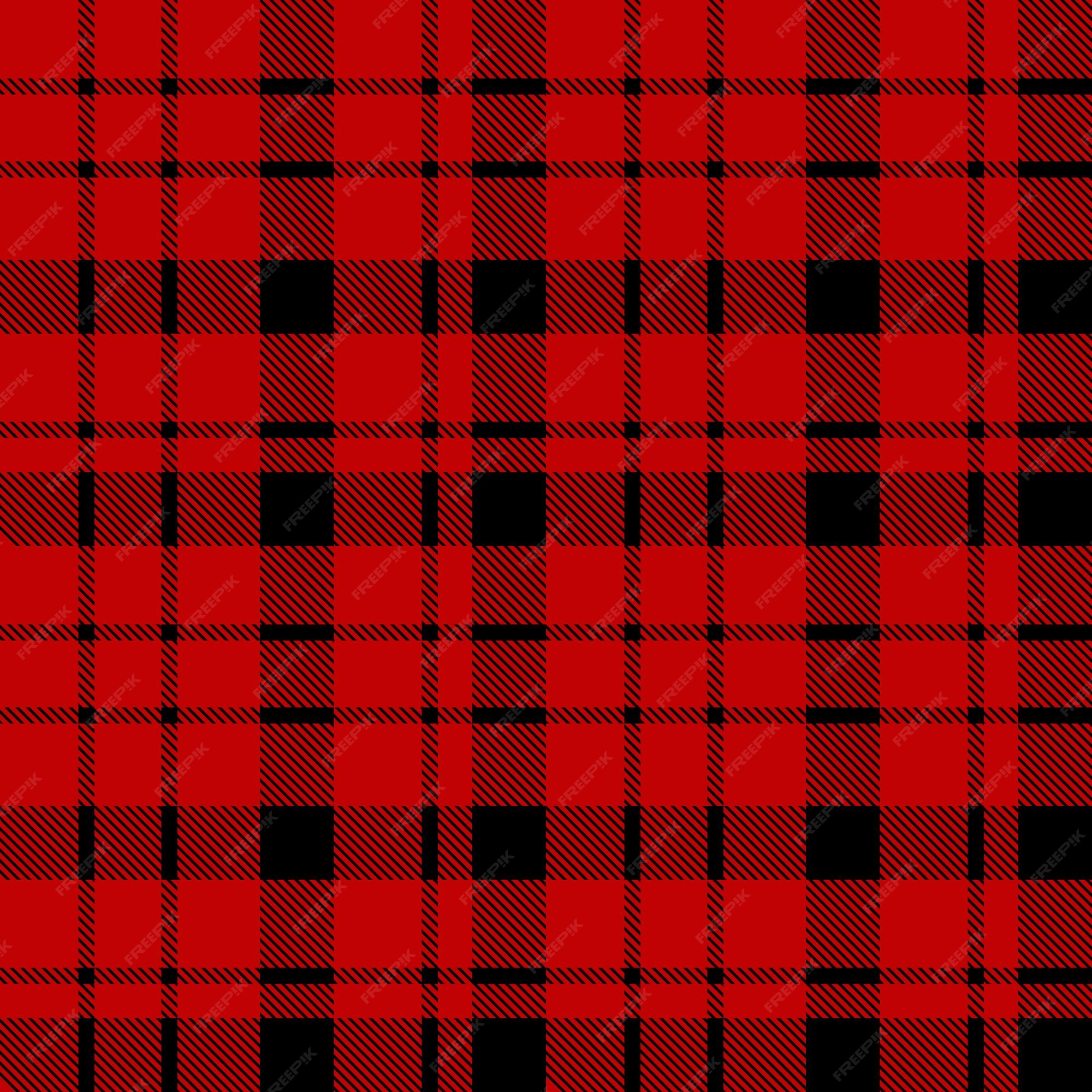 Papel de parede xadrez vermelho e preto