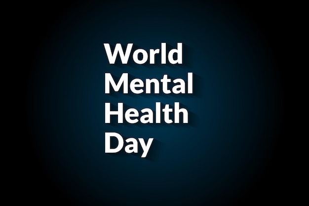design simples do dia internacional da saúde mental.