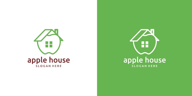 Design simples do logotipo da apple home fruit