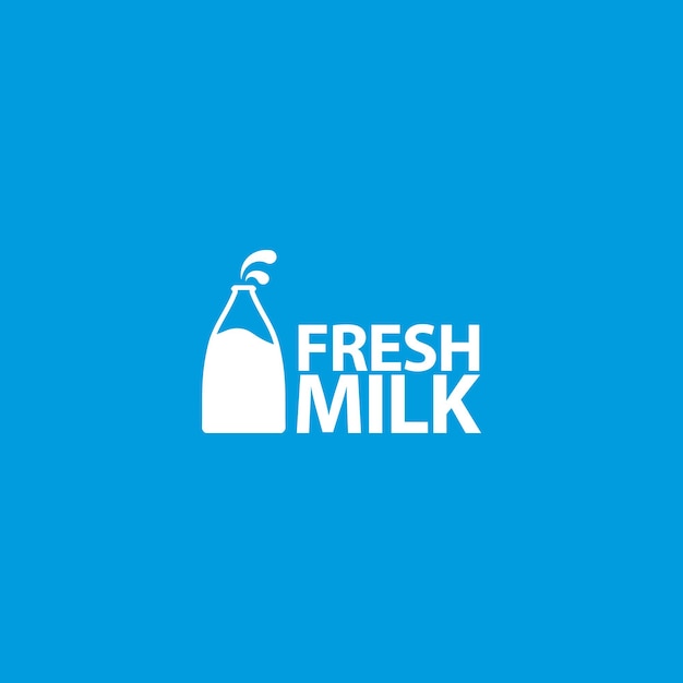 design simples do logotipo da marca de produtos lácteos frescos