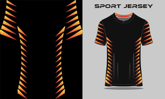 Design têxtil de tecido para camiseta esportiva camisa de futebol para uniforme de clube de futebol vista frontal premium ve