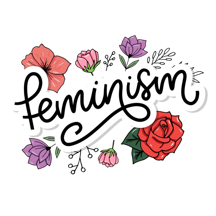 Vetor design tipográfico. carta do feminismo