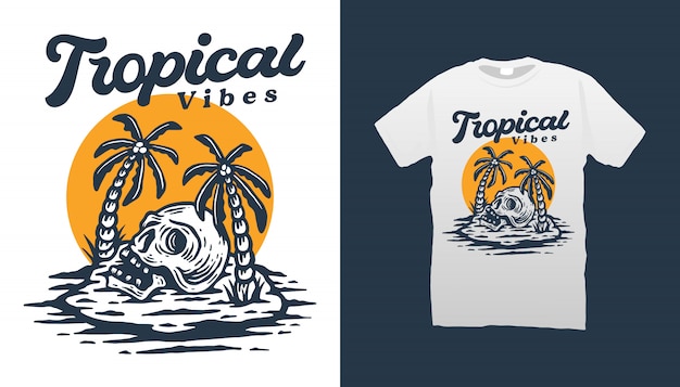 Design tropical do tshirt das impressões