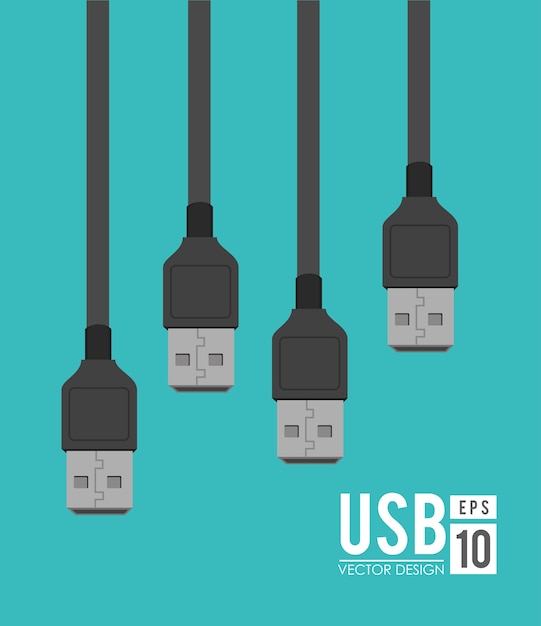 Vetor design usb