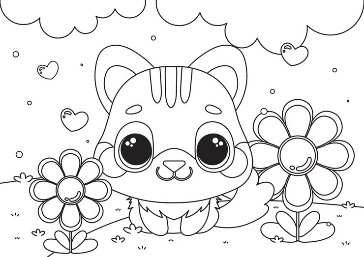 Vetor design vetor plano crianças cachorro página de coloração folha de trabalho imprimível para crianças escola atividade divertida