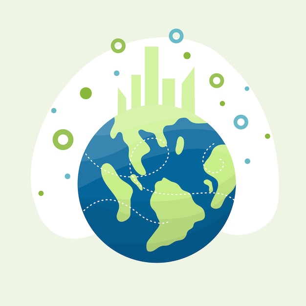 Design vetorial da terra para evento do dia da terra e ozônio