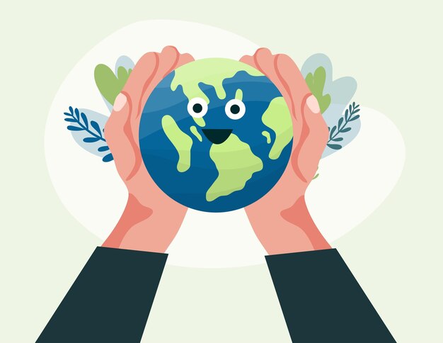 Design vetorial da terra para evento do dia da terra e ozônio