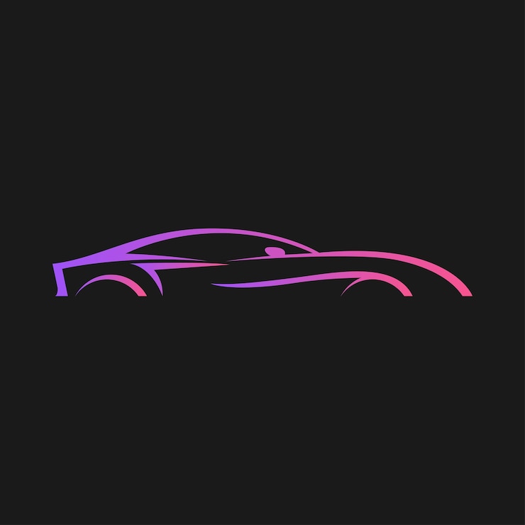 Vetor design vetorial de arte de linha de supercarro