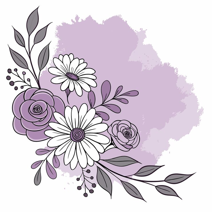 Vetor design vetorial de arte floral