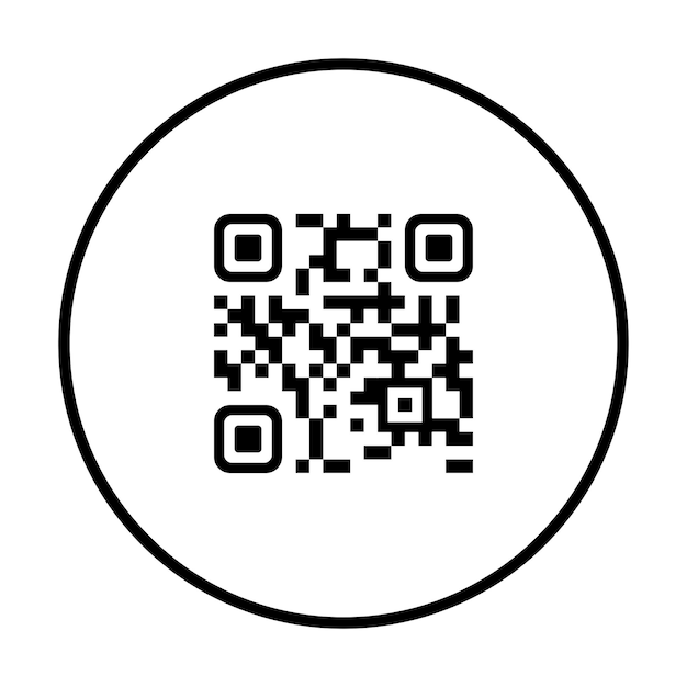 Vetor design vetorial de código qr