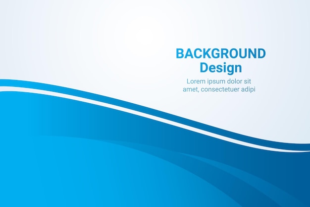 Design vetorial de fundo ondulado azul