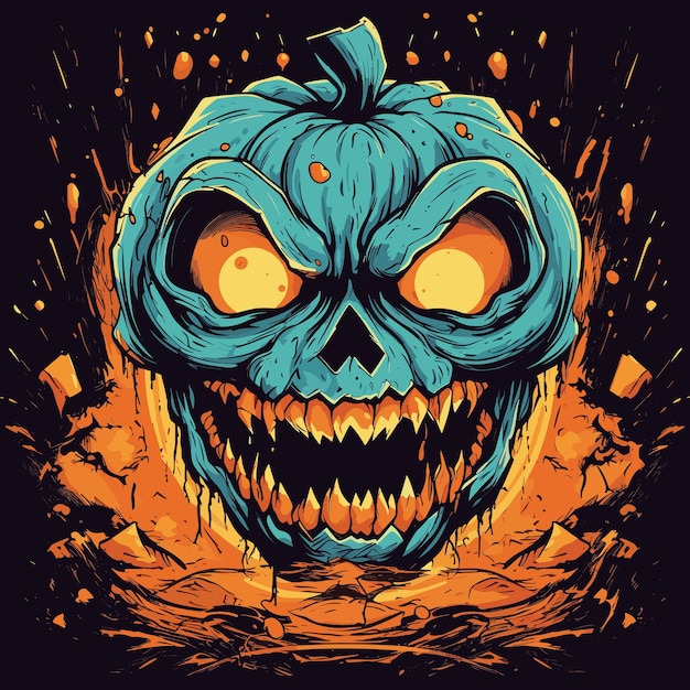 Vetor design vetorial de halloween engraçado e assustador