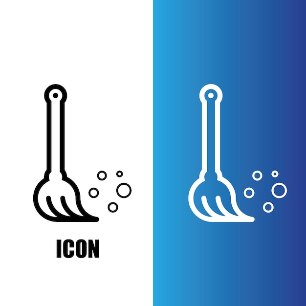 Design vetorial de ícone de limpeza de vassoura