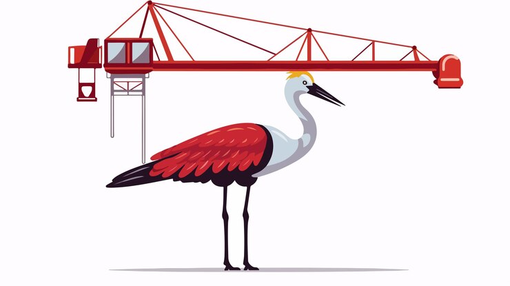 Vetor design vetorial de ícones de guindaste moderno para ilustração gráfica