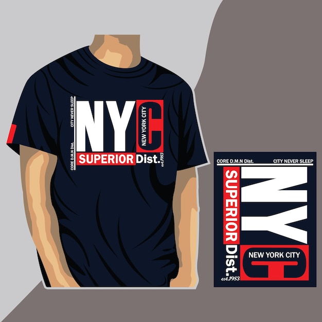Vetor design vetorial de ilustração de tipografia de slogan urbano de nova york para impressão com camiseta