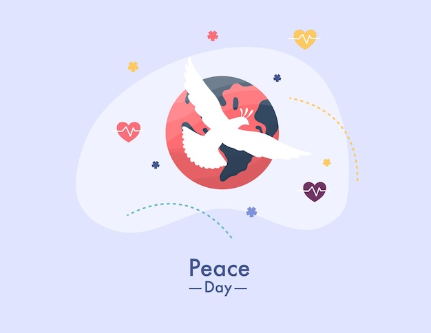 Design vetorial de ilustração do dia da paz para o vetor do evento do dia da paz