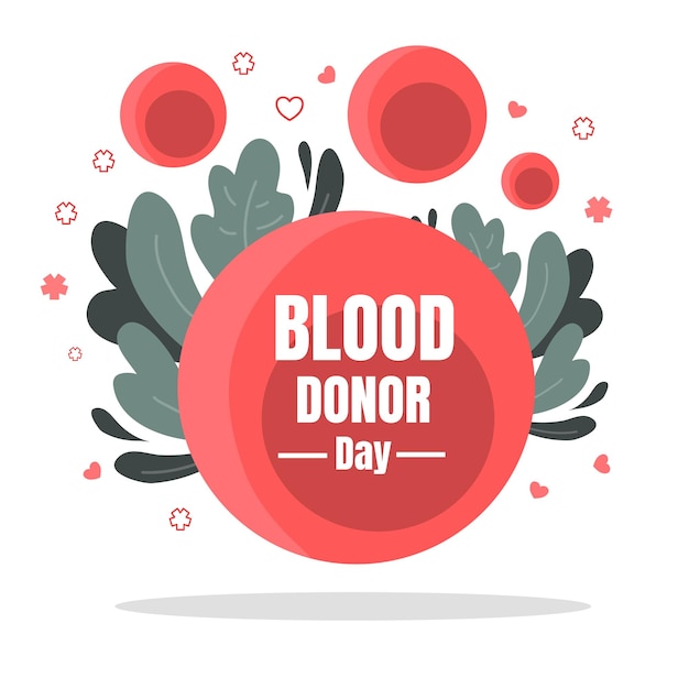 Design vetorial de ilustração do dia mundial do doador de sangue