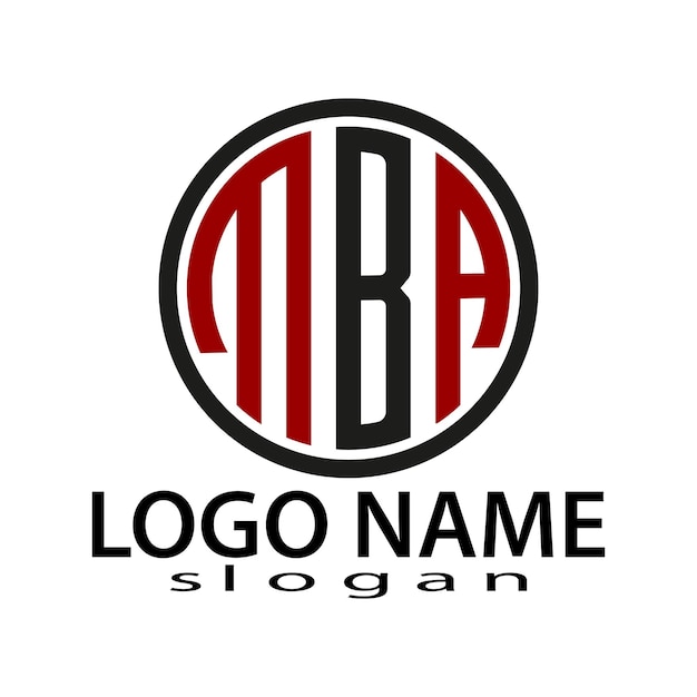 Vetor design vetorial de logotipo de carta mba logotipo simples e moderno logotipo de carta mba logotipo de design criativo tempalte
