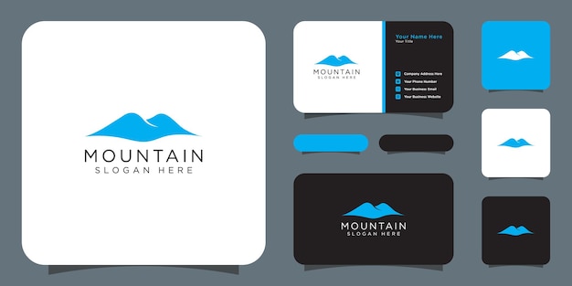 Design vetorial de logotipo de montanha