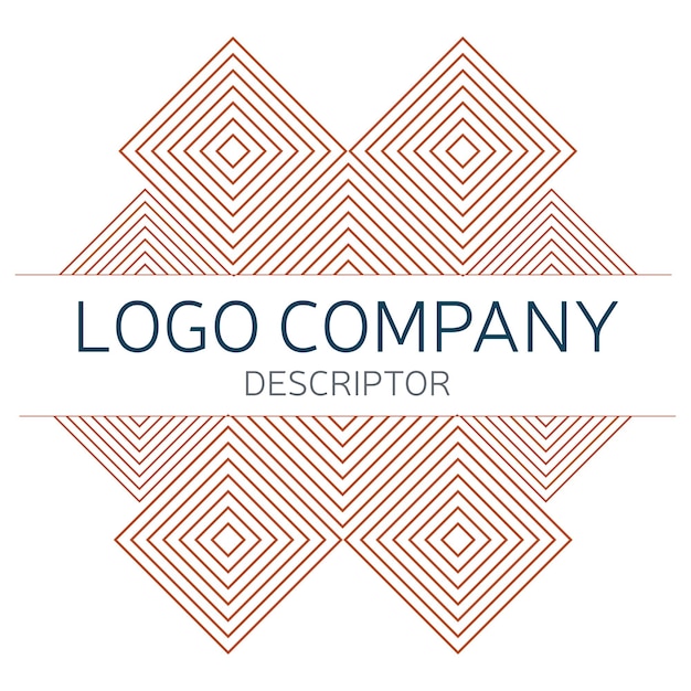 Design vetorial de logotipo quadrado simples e abstrato