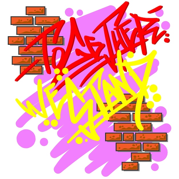 Design vetorial de tags de graffiti de citações e críticos