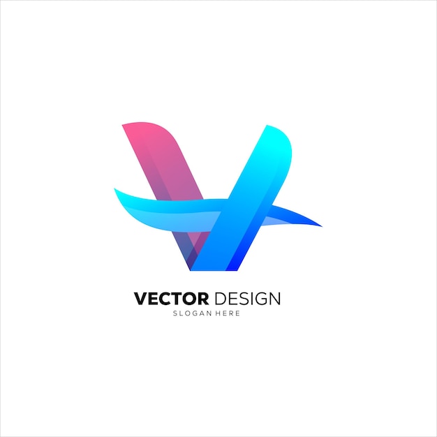 Design vetorial design de logotipo colorido