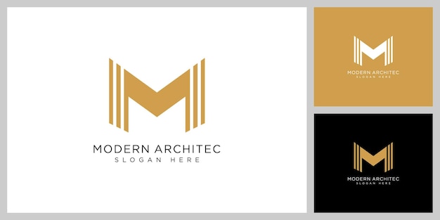 Design vetorial do logotipo da letra inicial m