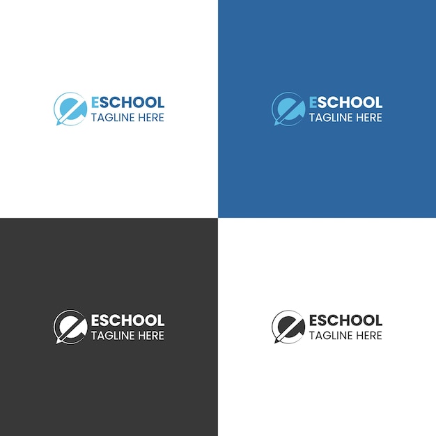 Design vetorial do logotipo da marca da escola e